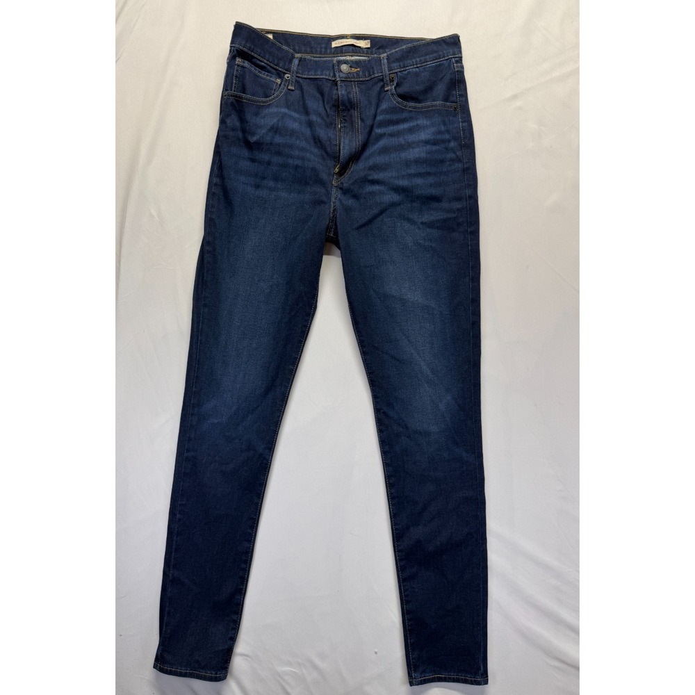 Levi's Premium Mile High Super Skinny Jeans Women 32 Blue Dark Wash Denim Cotton